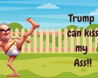 Funny anti Trump political bumper sticker or decal.
