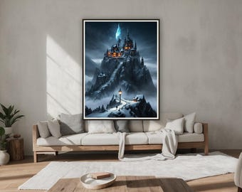 Serenidad en la cumbre nevada / Obra de arte imprimible