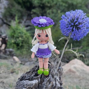 Miniatüre Amigurumi Linda Doll ,Handmade Gift,Nursery Decor