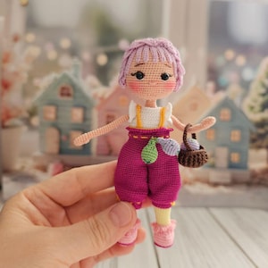 Amigurumi Miniature Moriana , Collectible Figure,Handmade Mini Doll