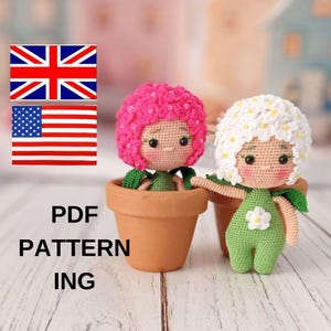 Miniature Amigurumi Pattern Flower Baby, PDF Pattern Micro Doll Pattern