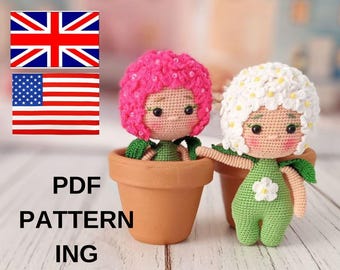 Patrón de amigurumi de flor de ganchillo en miniatura (patrón PDF)