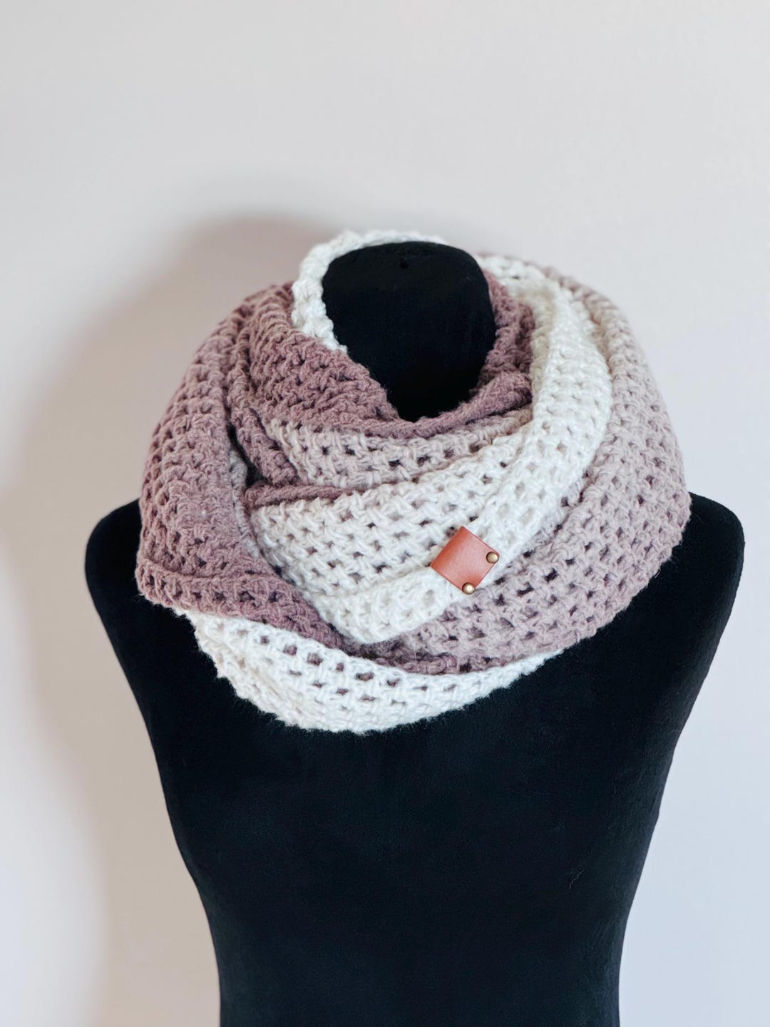 Hand Knit Infinity Ombré Brown Women's Scarf - Etsy