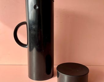 Stelton EM77 Set Thermoskanne Zuckerdose schwarz 70s Denmark Erik Magnussen Isolierkanne