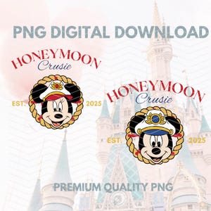Disney Cruise Couple digital download/ Disney Cruise Wifey and Husband PNG/ Rejs Myszki Miki i Myszki Minnie PNG/ Rejs poślubny sublimacja PNG/