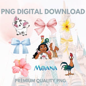 モアナ プリンセス PNG、モアナ コケット PNG、モアナ ボウ png、海洋冒険少女クリップアート、ポリネシア トライバル デジタル ダウンロード