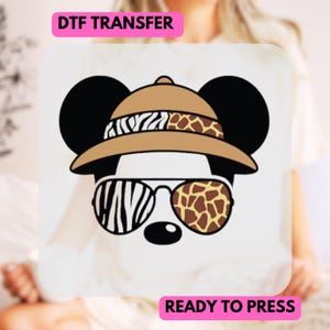 Animal Kingdom DTF transfer/ Mickey ready to press/Disney Transfer/ Disney ready to press/ Disneyworld /  Disneyland/Minnie heat transfer