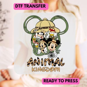 Animal Kingdom DTF transfer/ Mickey ready to press/Disney Transfer/ Disney ready to press/ Disneyworld /  Disneyland/Minnie heat transfer