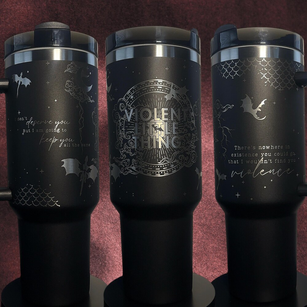 Fourth Wing Inspired 40Oz Tumbler With Handle - Violent Little Thing Printhoodies