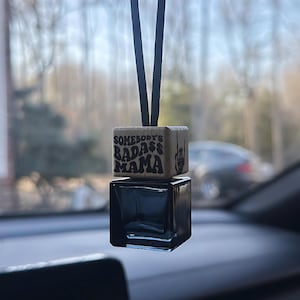 BADASS MAMA Car Freshener Mama Car Diffuser Skull Black Car Freshener Gift for Mom Car Diffuser Custom Scent Gift Mother's Day Gift for Her