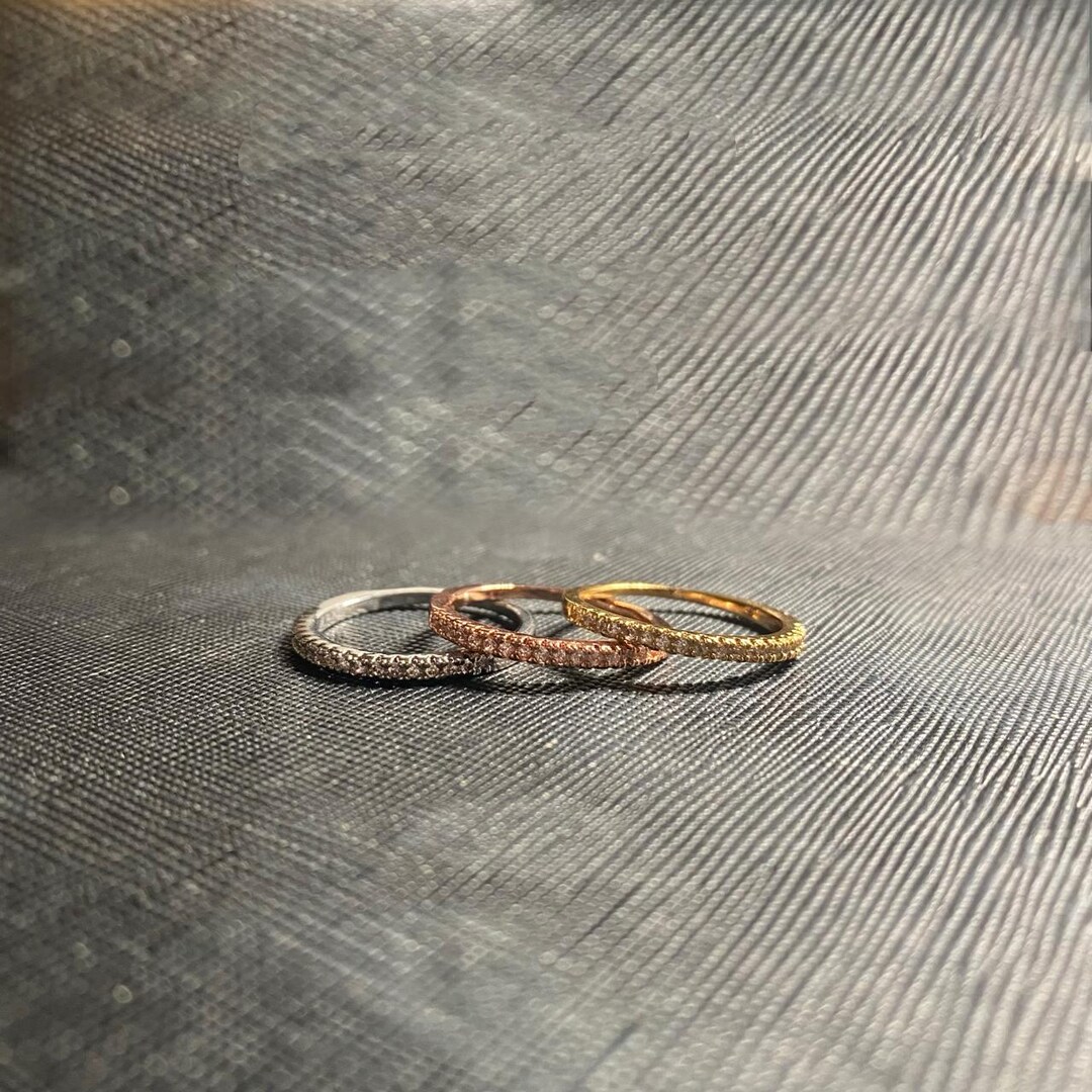 Set of 3 Stacking Rings, Stacking Rings, Three Colors Ring, Silver ...