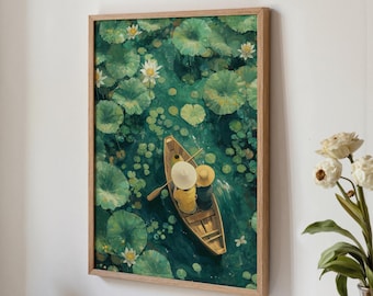 Lotus Blume Wand Kunst, Zen Dekor, asiatischen Reise Druck (digitaler Download)