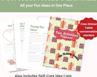 Holiday Season Activities plus Self-Care Planner & Dinner Conversation Starters (Digital Download)