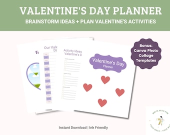 Valentine's Day Planner: Gift Ideas, Activities, Menus (Digital Download)