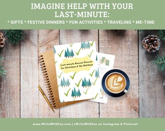 Christmas Holiday Rescue Planner: Last-Minute Gifts, Activities, Potluck Sign-up, Travel Essentials, Gift Tags