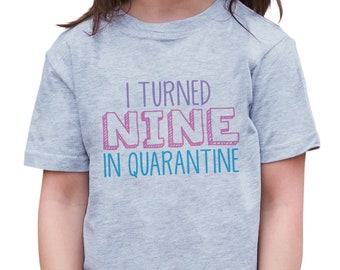 7 ate 9 Apparel Kids Fifth Birthday Unicorn Raglan Tee Pink