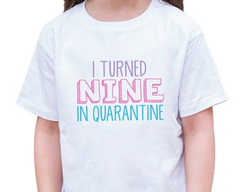 7 ate 9 Apparel Kids Fifth Birthday Unicorn Raglan Tee Pink