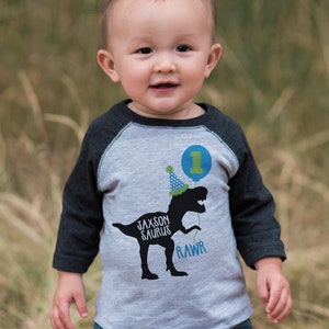 Boy's Dino Birthday Shirt Dinosaur Birthday Shirt - Etsy