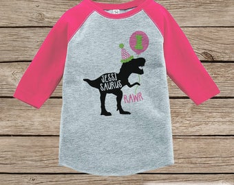 7 ate 9 Apparel Girls Dinosaur Big Sister Grey Baseball Tee