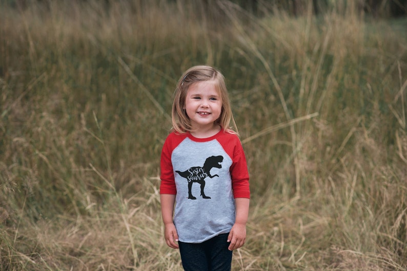 Girls Dinosaur Shirt Sibling Shirts Sistersaurus Kids Red Etsy
