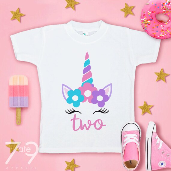 unicorn 2nd birthday shirt