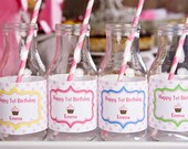 Cupcake a tema acqua bottiglia etichette - Cupcake natalizi Birthday Party decorazioni - dolci festa di compleanno (12)
