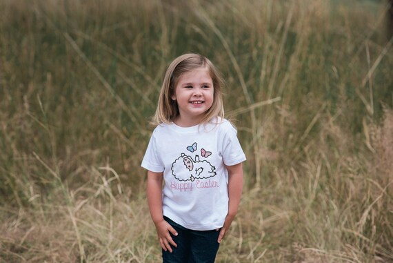 Easter Outfit for Girls - Cute Little Lamb Easter White Onepiece or T-shirt - Kids Easter Egg Hunt Shirt - Infant, Baby, Toddler, Youth Il_570xn
