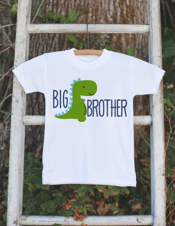 Personalised Big Brother little brother Baby Dino Dinosaur t shirt tshirt top