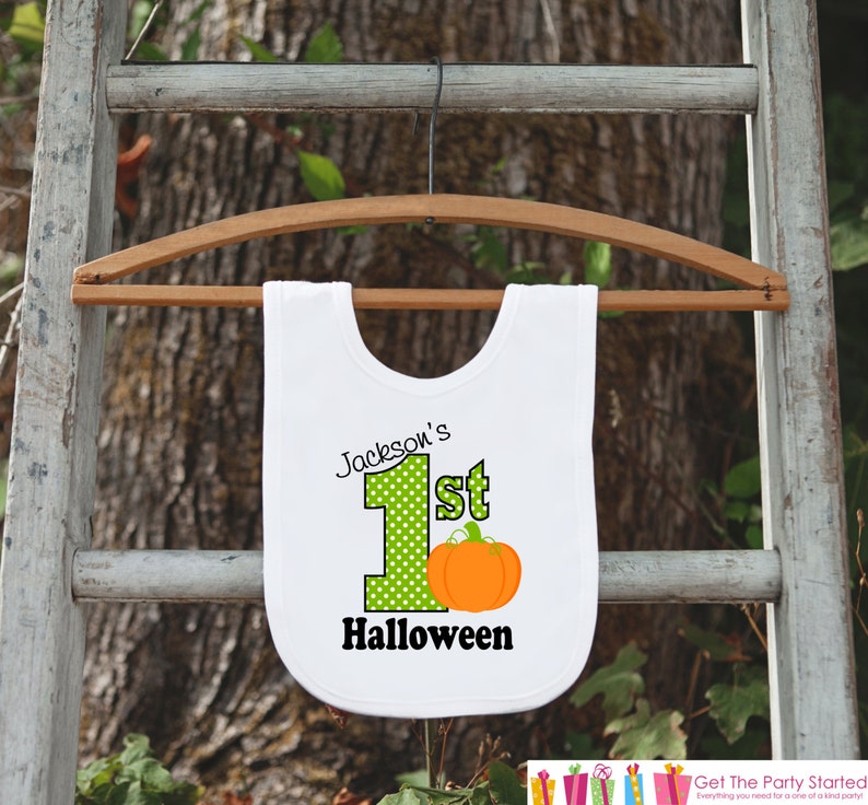 Halloween Bib Halloween Novelty Bib First Halloween Bib Lil Pumpkin Bib Custom Personalized 1st Halloween Bib for Baby Boy