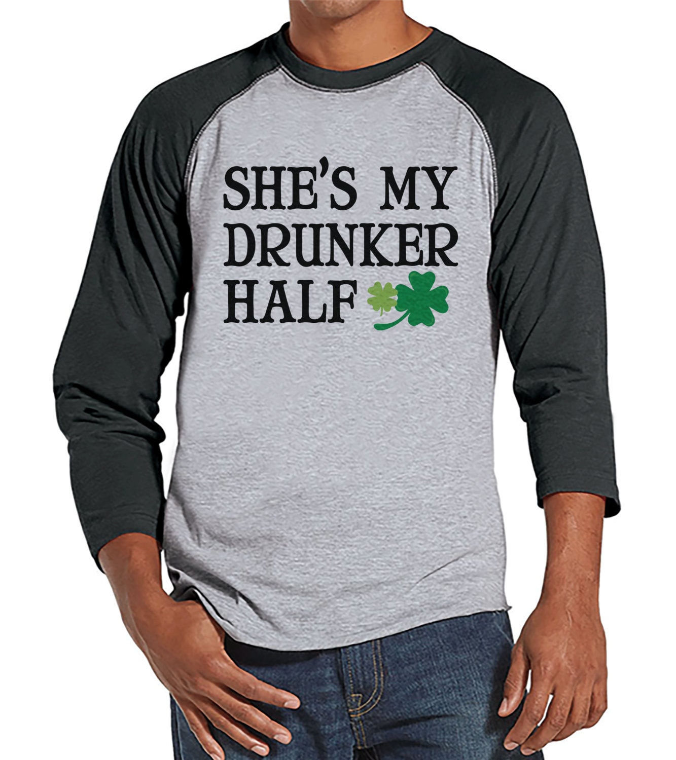 Custom Party Shop Kids Dinosaur St Patricks Day Grey Raglan Custom Party Shop Kids Dinosaur St Patricks Day Grey Raglan