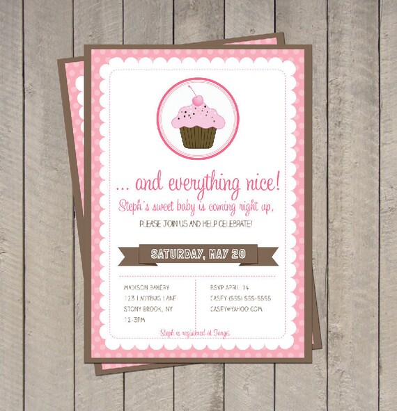 Items similar to Sugar and Spice Baby Shower Invitation ...