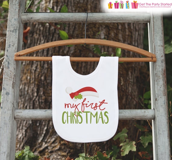 My first christmas bib and hat Clearance