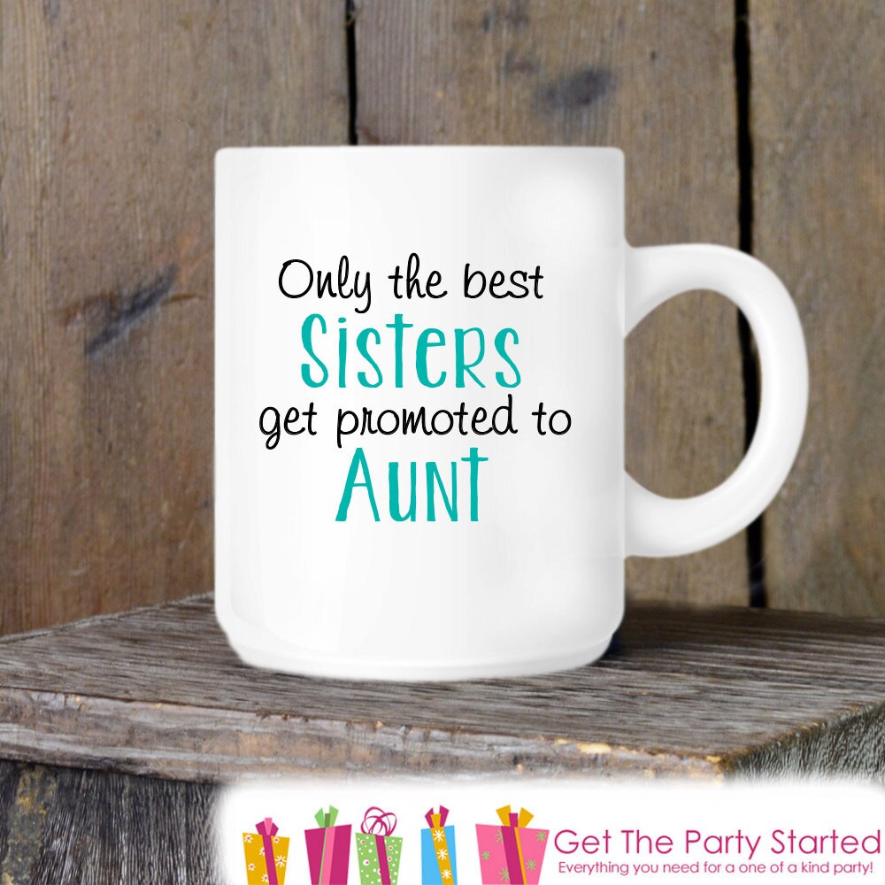 Details about   Promoted To Aunt Coffee Mug Aunt Gift Gift For Sisters New Baby Pregnancy 