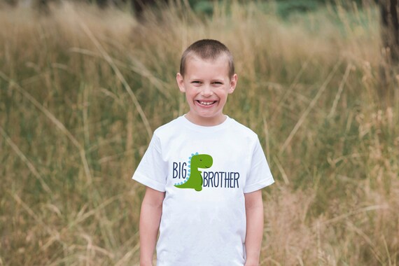 Big Brother Shirt - Dino Big Brother Onepiece or Tshirt - Baby, Toddler, Youth - Big/Little Brother Sibling Shirts - Dinosaur Kids Shirts 7 Il_570xn