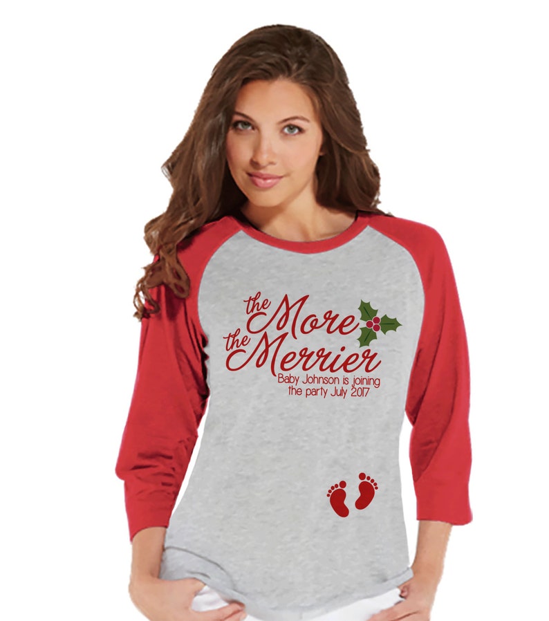 More the Merrier Shirt Custom Holiday Outfit Red Raglan - Etsy