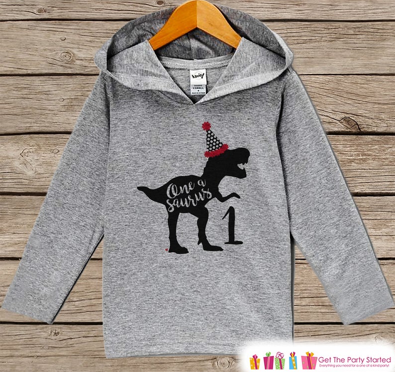 One Birthday Hoodie 1st Birthday Dinosaur Party Hat Oneasaurus Dinosaur Birthday Shirt Boys Birthday Shirt Boys Dino Birthday Outfit