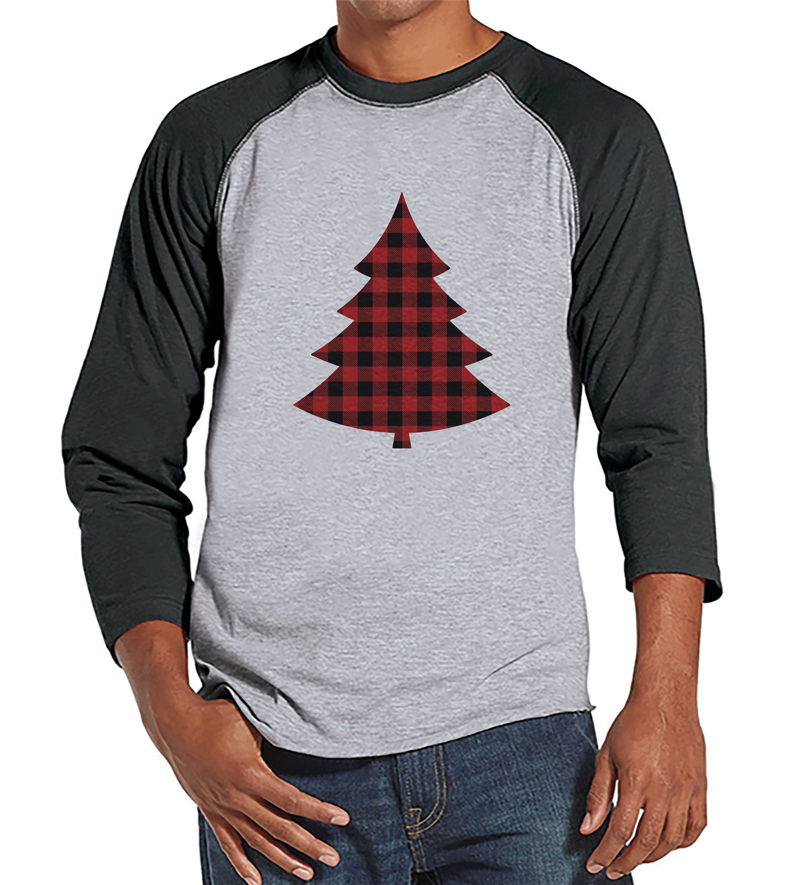 Men's Christmas Shirt Plaid Tree Shirt Christmas Etsy