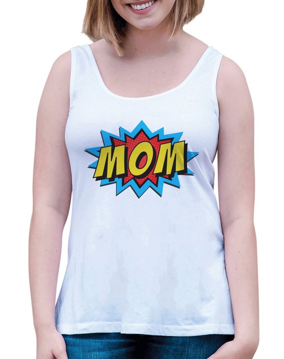 Super Mom Shirt - Ladies Superhero Tank Top - Mom Super Hero Party