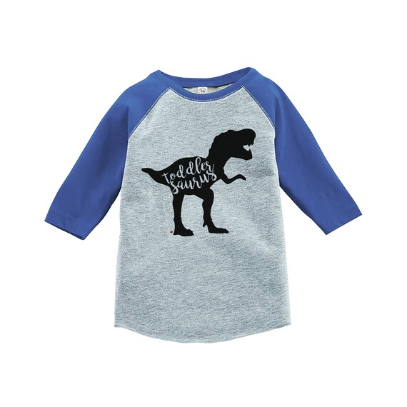 Kids Dinosaur Shirt - Toddler Dino Shirt - Toddlersaurus Shirt - Dino Family Shirts - Sibling Shirts - Blue Raglan - Dinosaurs Il_570xn