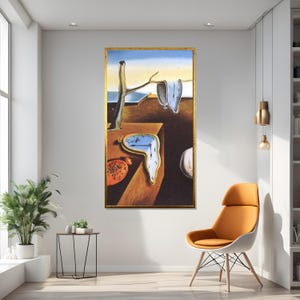 Melting Clocks Canvas Art, Surreal Landscape Canvas, Abstract Wall Art, TimeInspired Decor, Modern Art Design, Ready to Hang Canvas