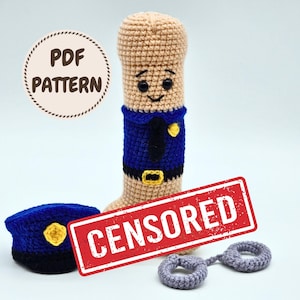 Amigurumi voor volwassenen - Haakpatroon voor agent Dickie: grappig en origineel cadeau, PDF-download