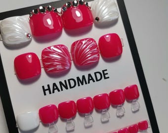 presson toenails, nail art, nail designs, summer nails, pedicure,nails, nail accessories, custom toenails, nail sets, stylish toenails