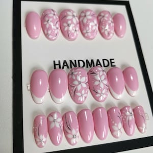 Wedding nails, French manicure French press-on, Bride nails, Bridal manicure, Bridal press on, French press-on nails . PressOnNails. Wedding