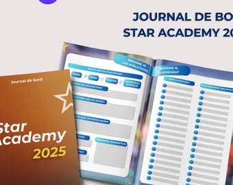 Carnet Star Academy 2025 personnalisable - CANVA