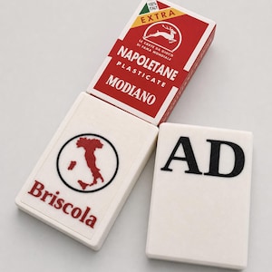 Italian Playing Card Case for Briscola and Scopa - Deck Holder for Modiano & Napoletane Cards, Italian Gift