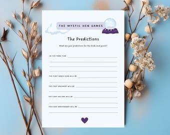 Mystic Bridal Shower Games Bundle: Printable A5 Templates (Canva Editable)
