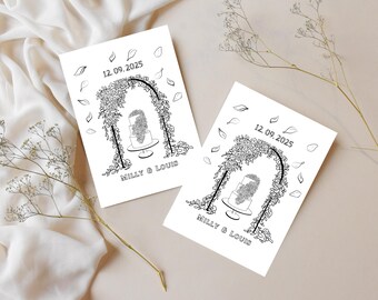 Customisable Wedding Arch Save The Date Template in A6