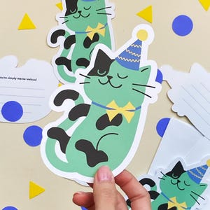 You&#39;re Simply Meow-velous Blank Notes (Set of 8), Cute Party Cat Design, Lined Note Cards for Messages, Perfect for Everyday Stationery
