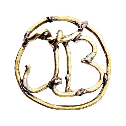 Vintage Hand Hammered Brass Belt Buckle Israel Artisans Statement Large Curved‎ ISRAEL Hand Made Solid Brass Belt Buckle BUCKLER 1979 Made  main image 4