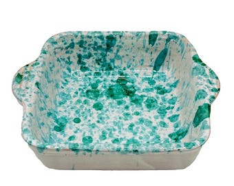 Set di Tegamini in Ceramica Smaltata Verde Ramina - Perfetti per Porzioni Individuali 165x185 h 55 cm